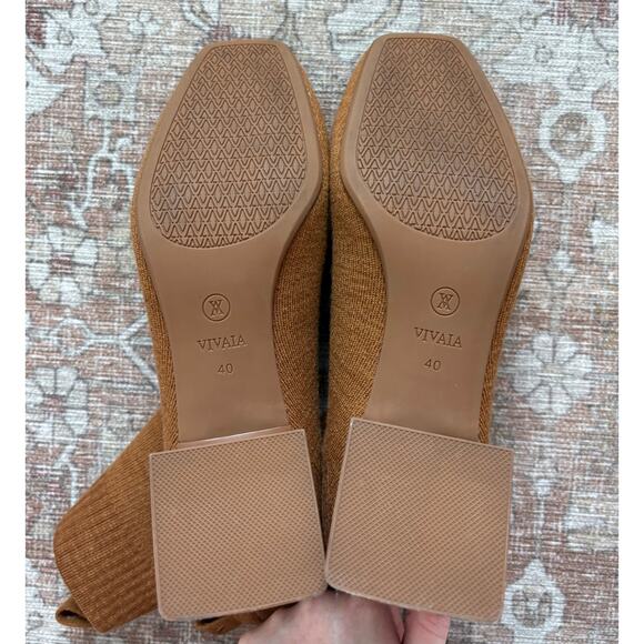 Vivaia Square Toe Heeled Boots Regina Pro Size EU 40 US 9 Minimalist Neutral - Picture 8 of 11